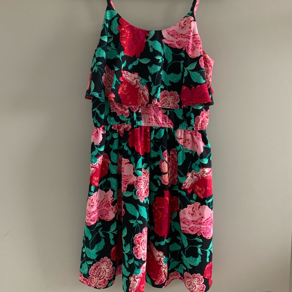 Floral Flounce Top Dress